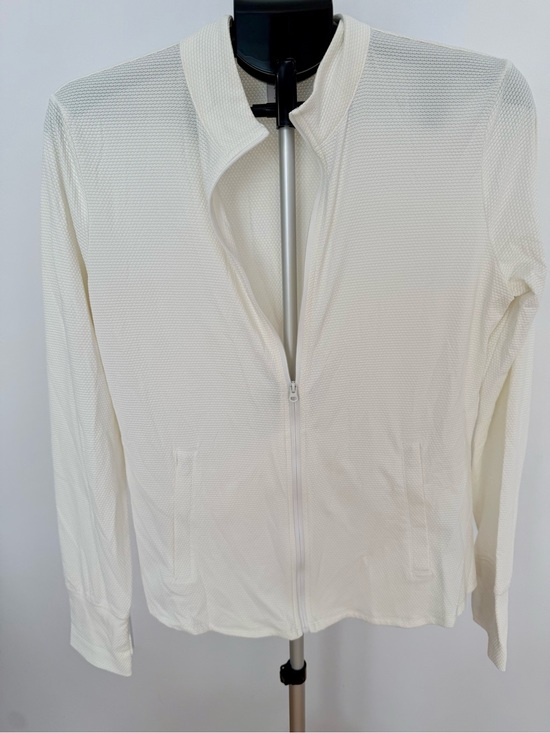 Tommy Bahama Jackets & Blazers - Tommy Bahama Racquet and Paddle White Textured Full Zip Jacket Size Large